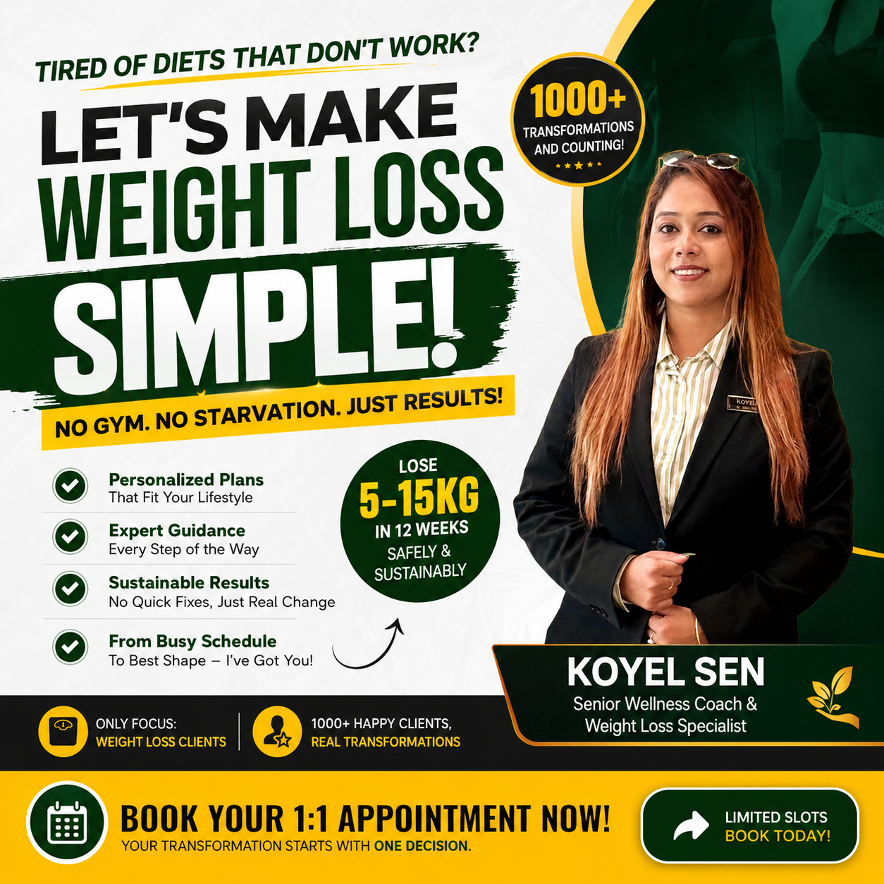 Koyel's Healthy Lifestyle Facebook ad: Chat with us