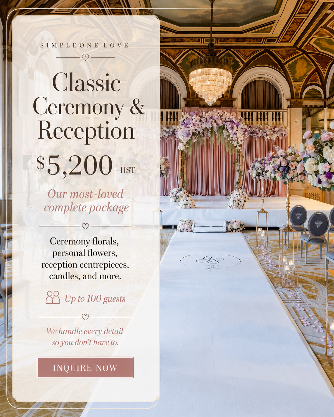 SimpleOne.Love Studio Facebook ad: Imagine Your Dream Wedding