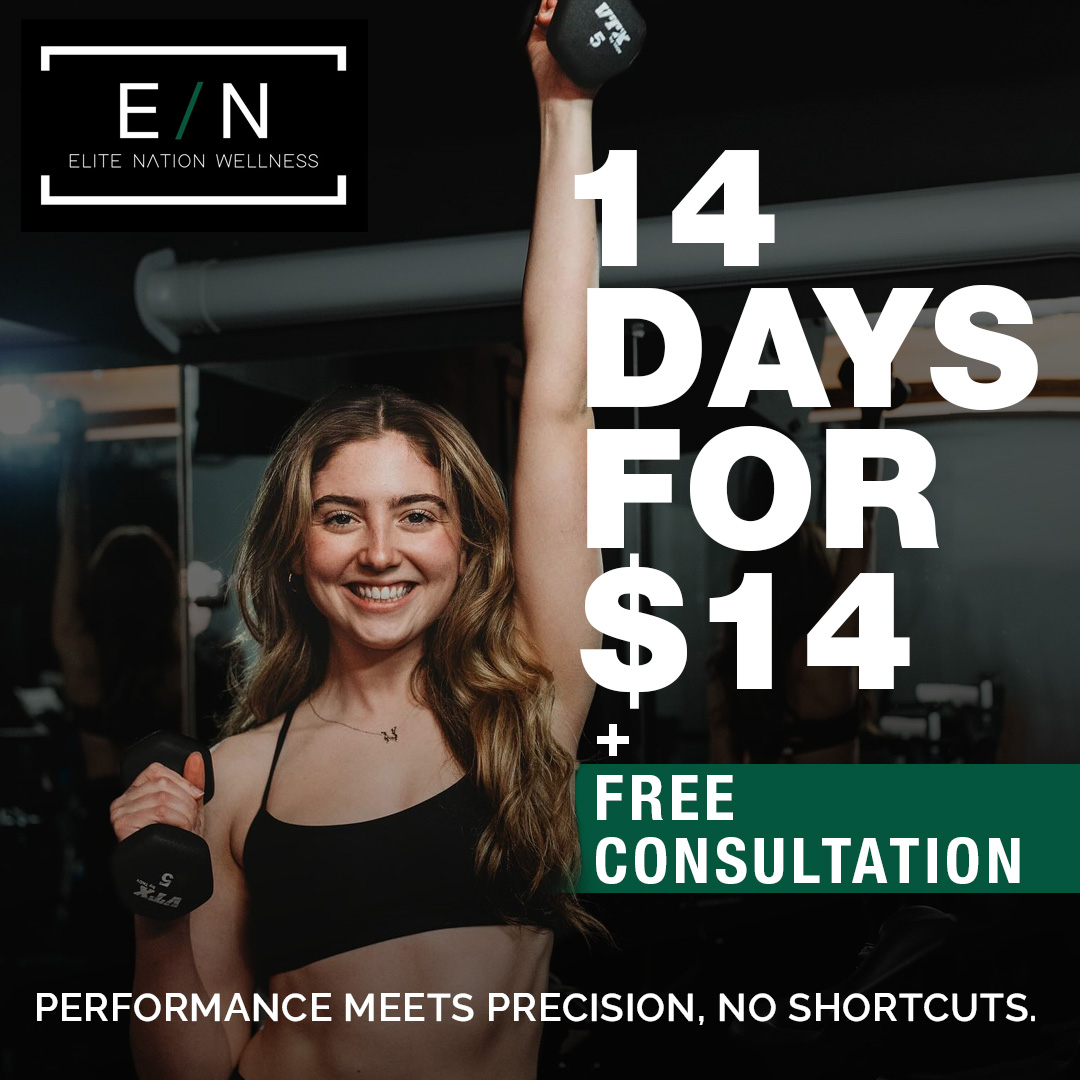Elite Nation Wellness Facebook ad: Start Your Elite Era - 14 Days for $14