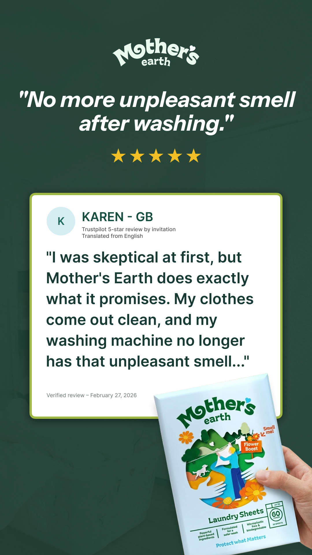 Mothers Earth Facebook ad