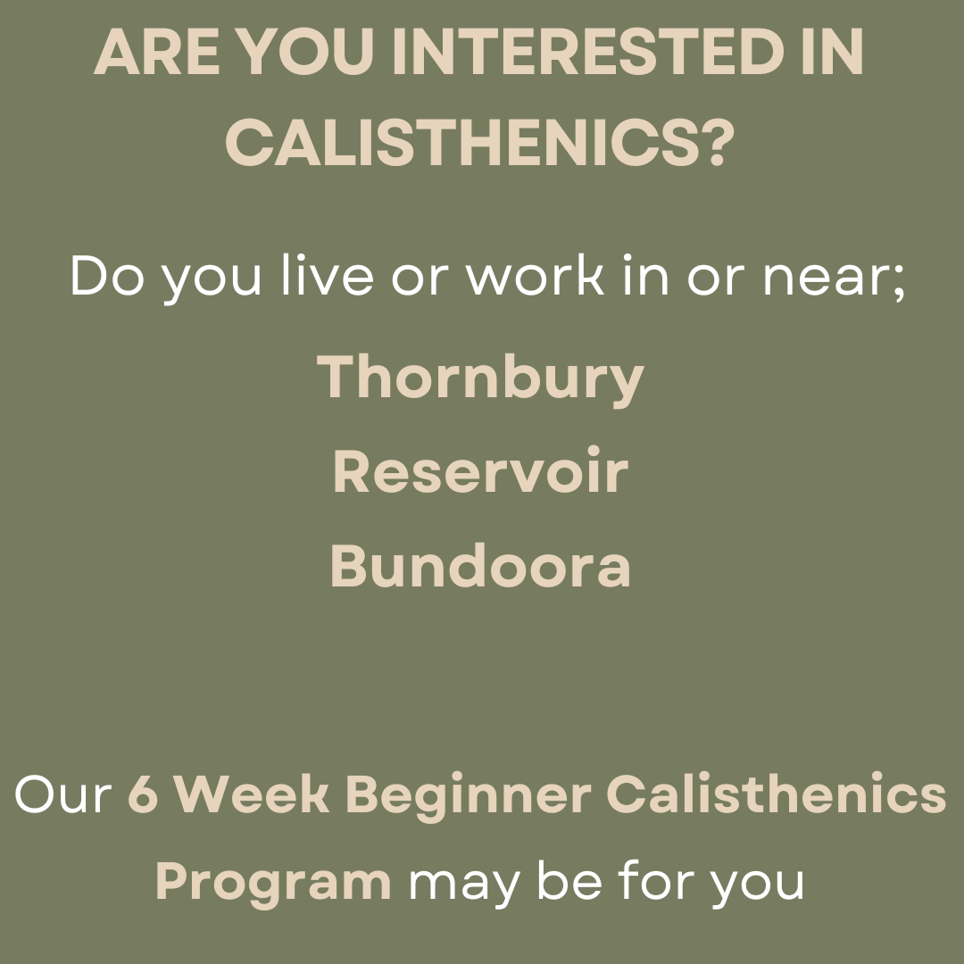 Thornbury Calisthenics Facebook ad: 6 Week Beginner Calisthenics Program