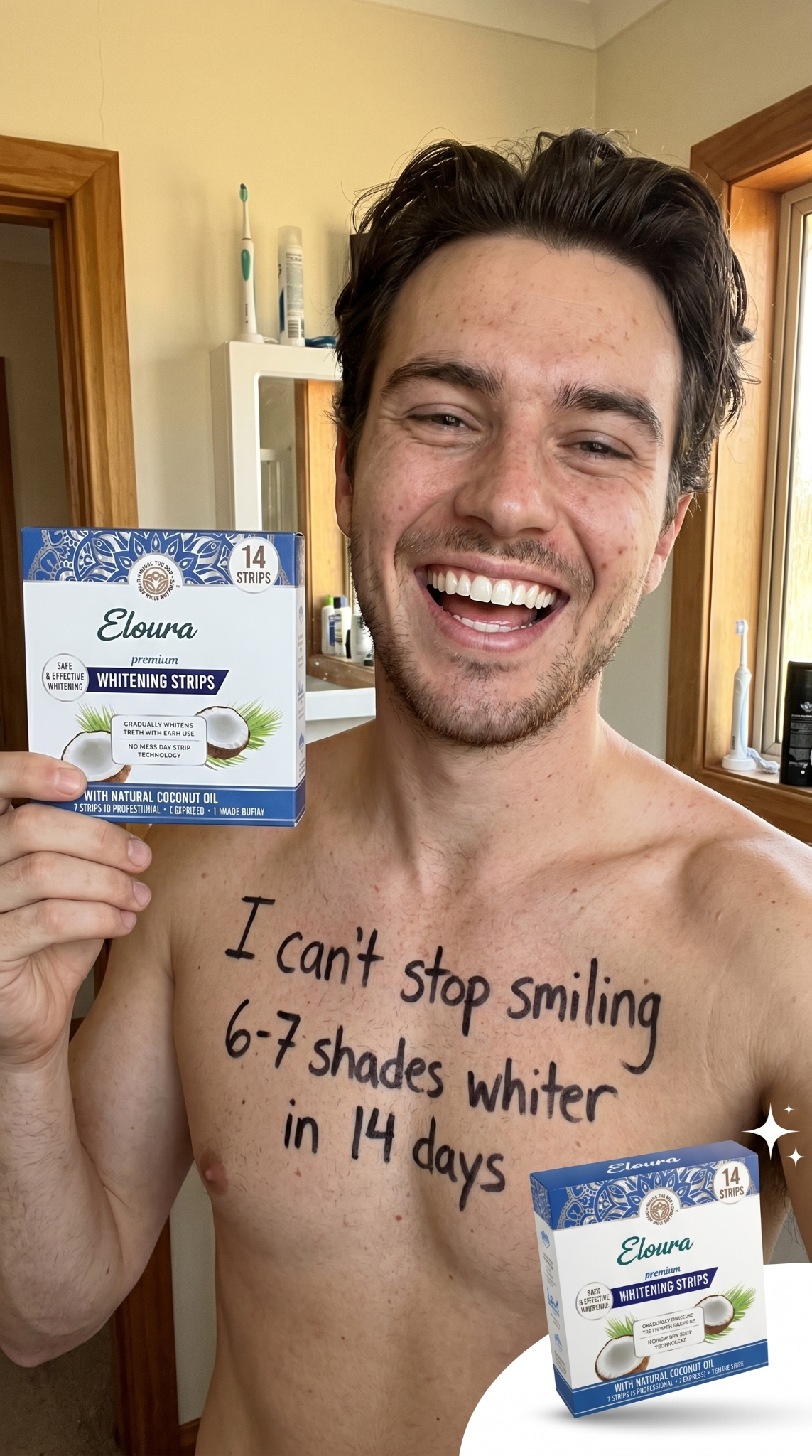 Tryeloura Facebook ad: Whiter Teeth Now