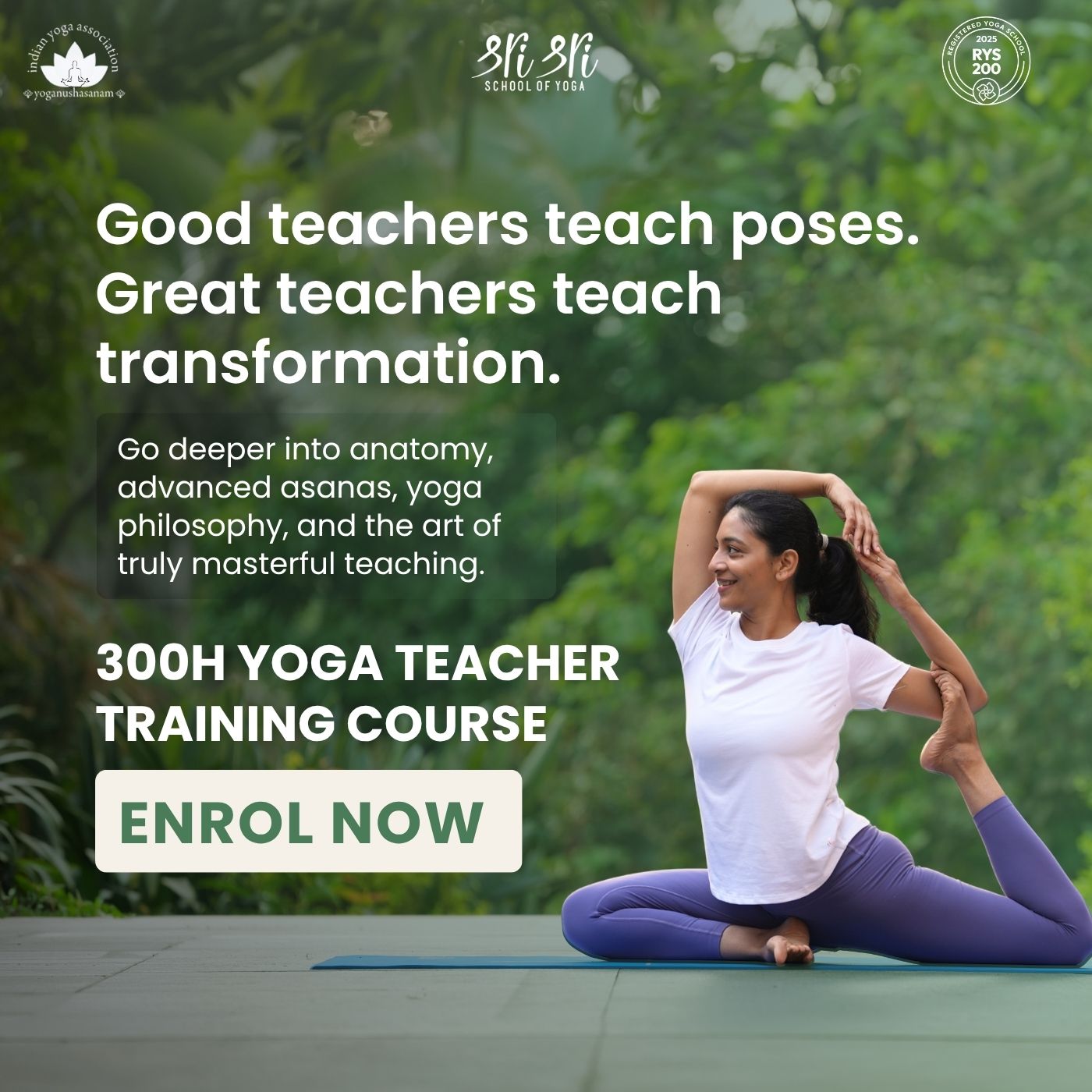 Sri Sri School of Yoga - Yoga Teacher Training Facebook ad