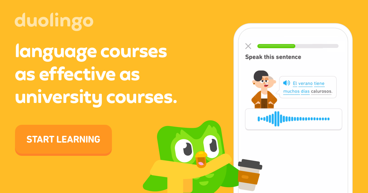 Duolingo Facebook ad
