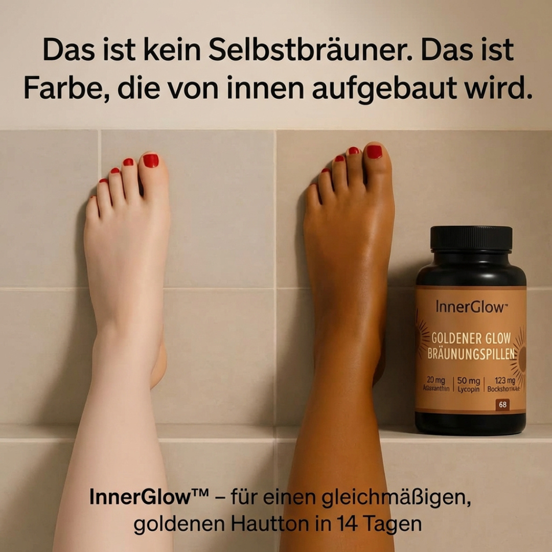 Dr. Eleanor Whitcombe Facebook ad: Sonnengeküsster Glow ganz ohne Sonne, in null Komma nichts!