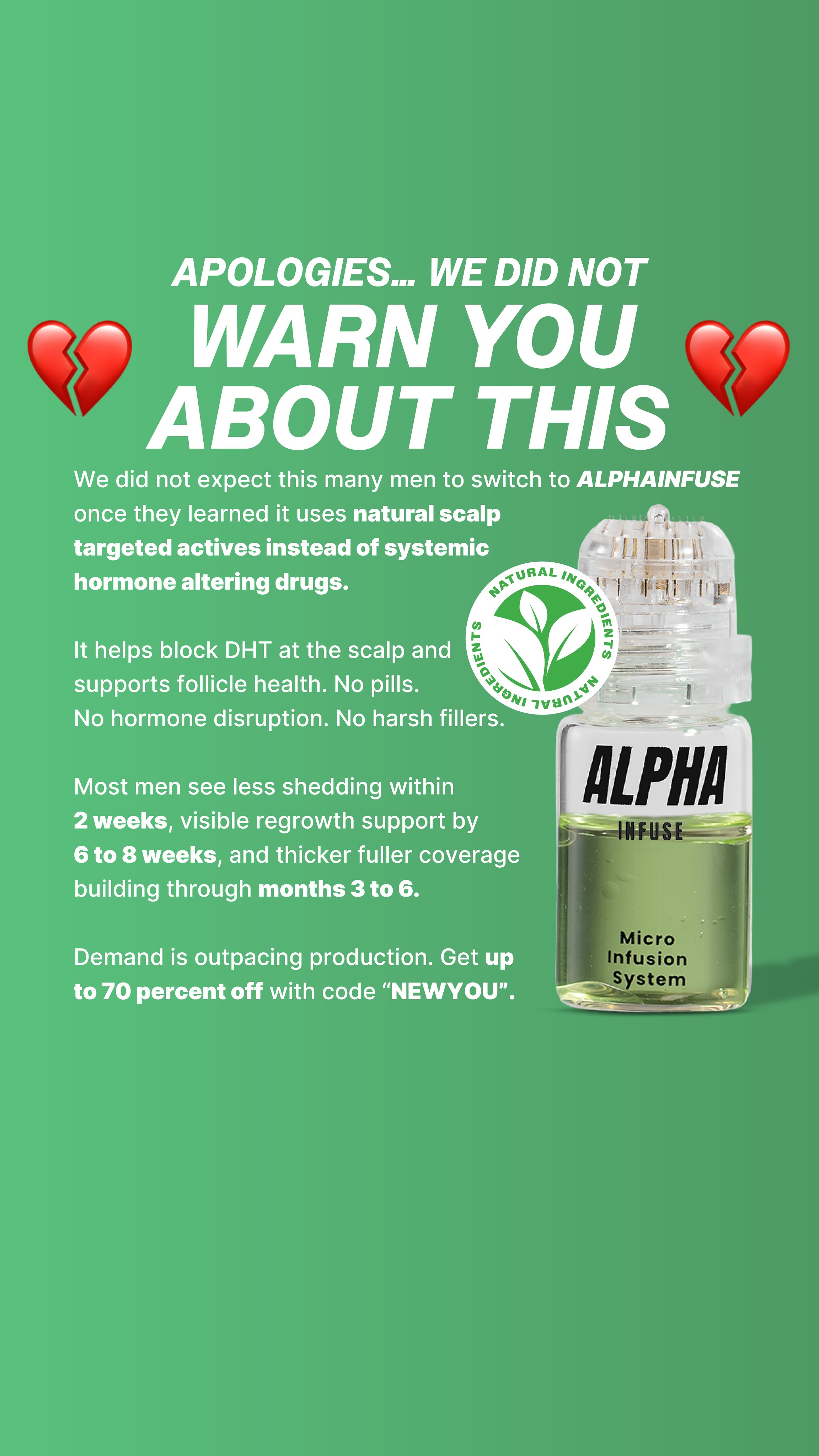 AlphaInfuse Facebook ad