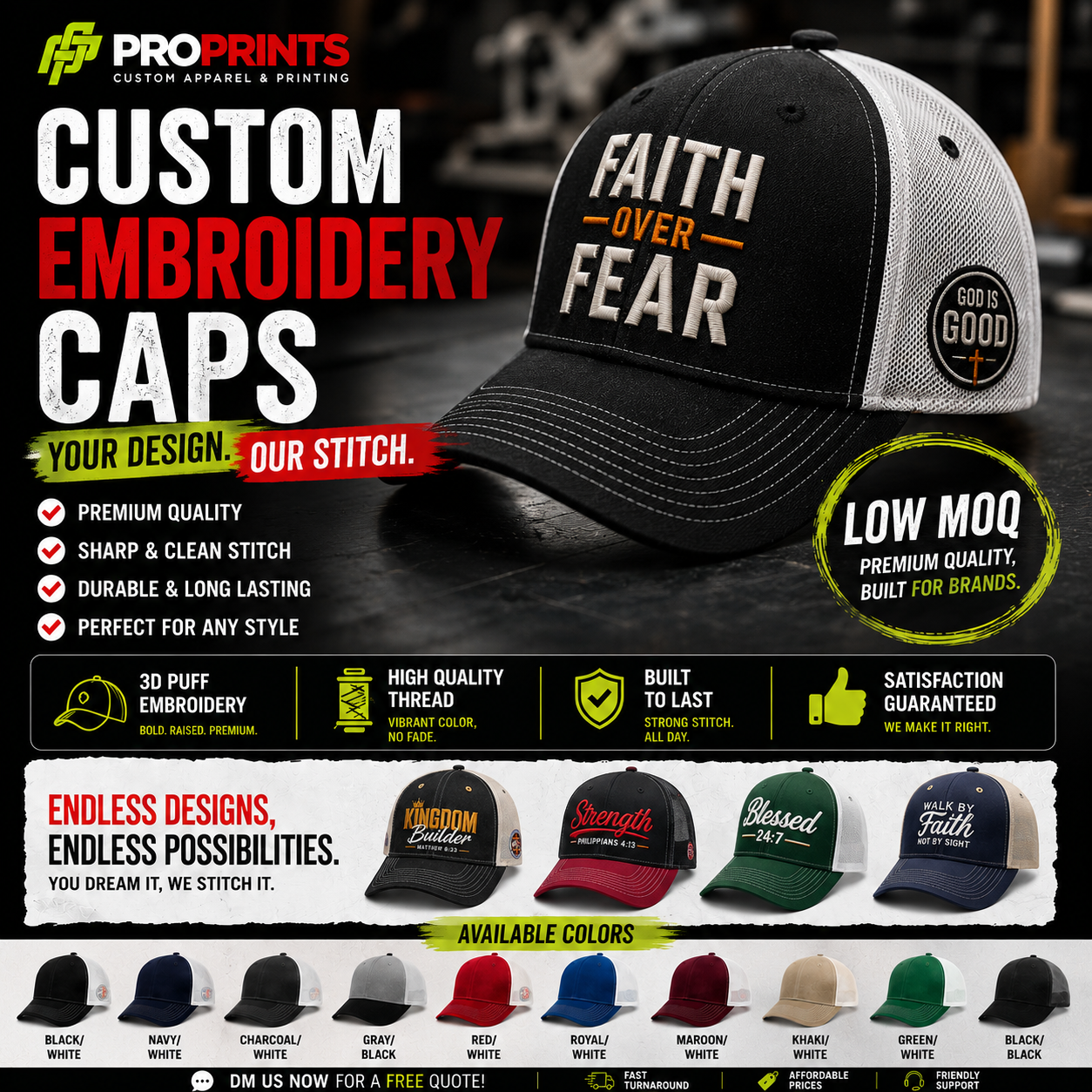 ProPrints Ph Facebook ad: START YOUR OWN CAP BRAND