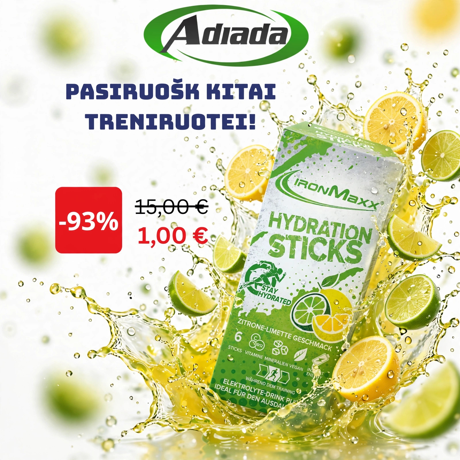 Papildai sportui Adiada Facebook ad