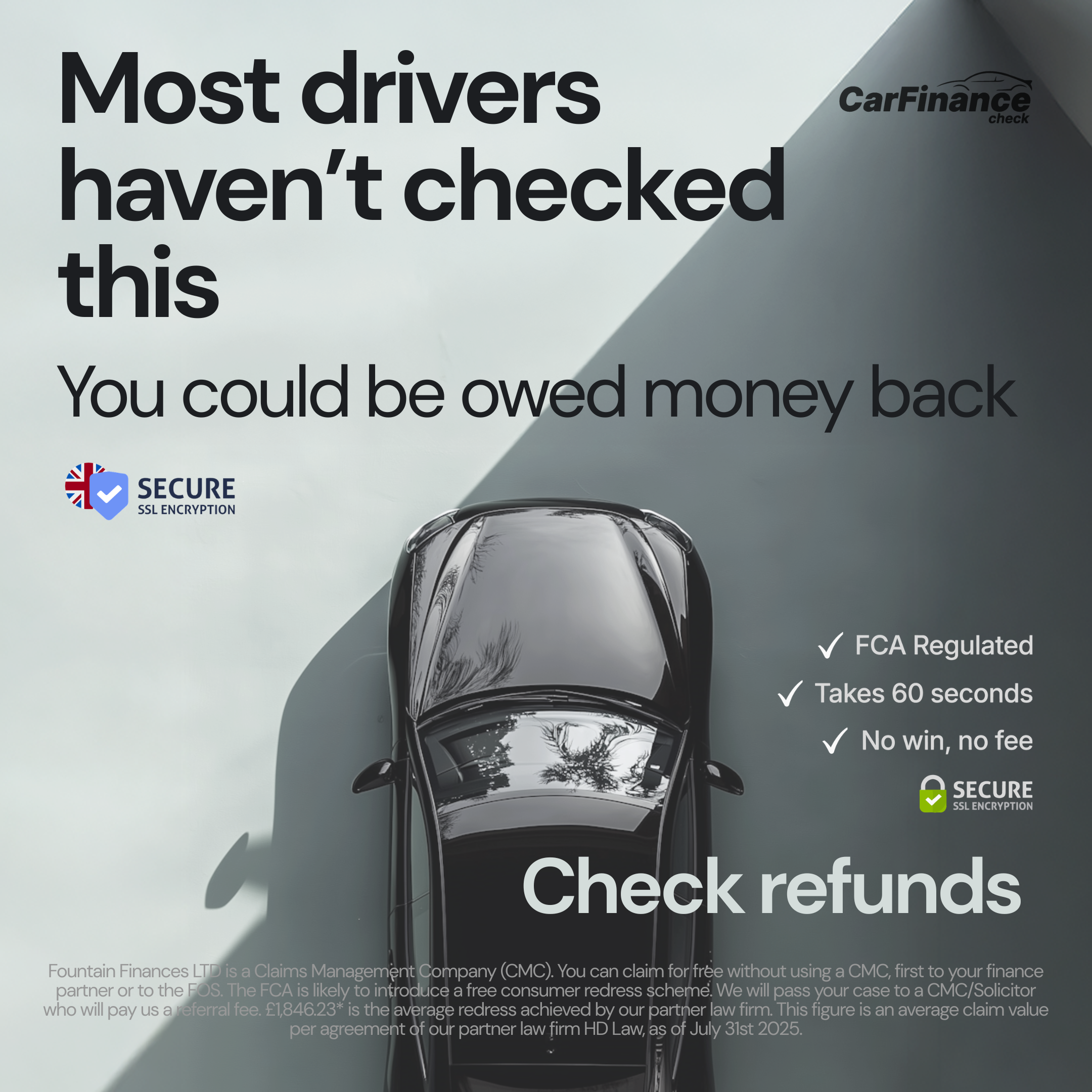 CarFinance Check Facebook ad from Mar 20, 2026