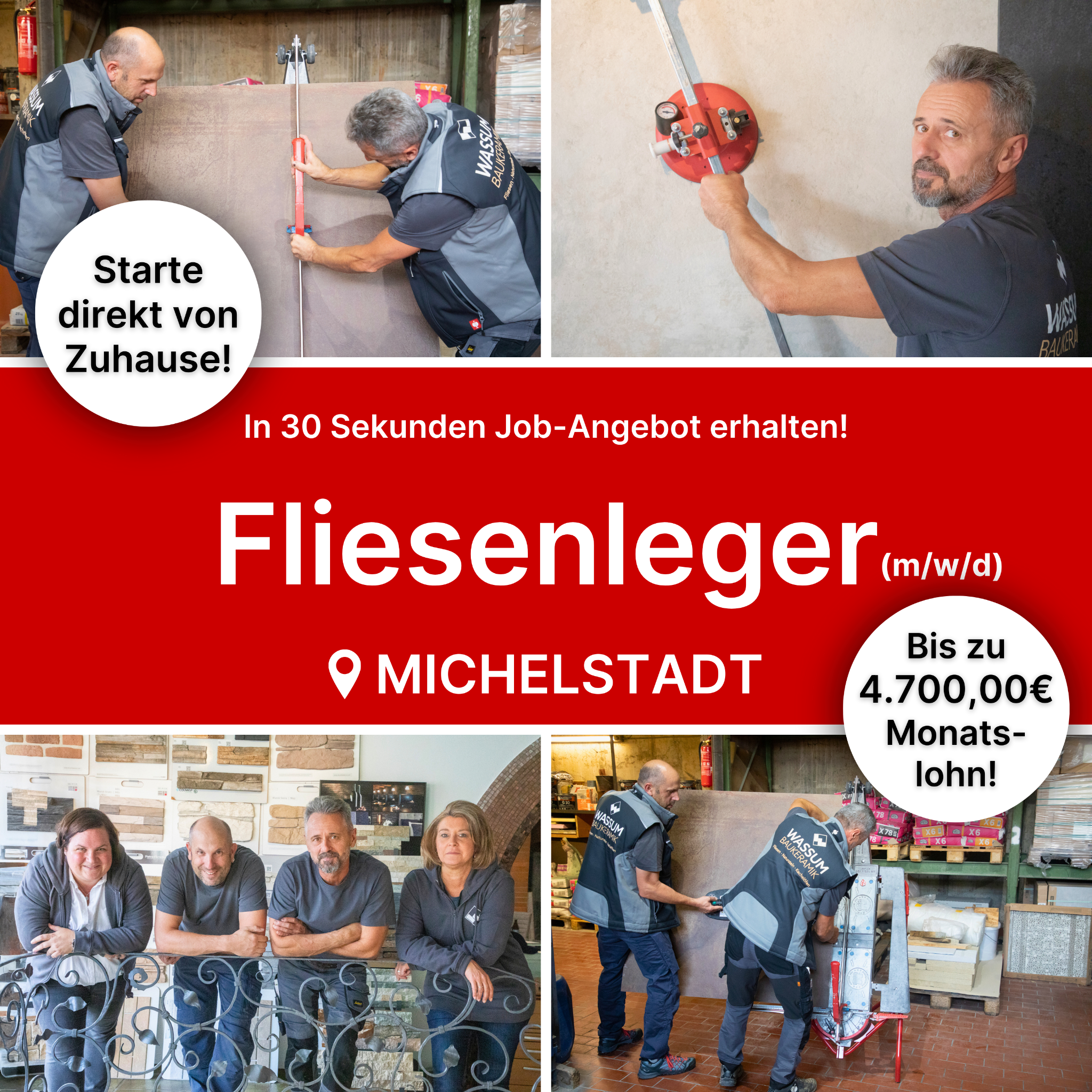 Candidate Flow Fliesenleger Jobs Facebook ad