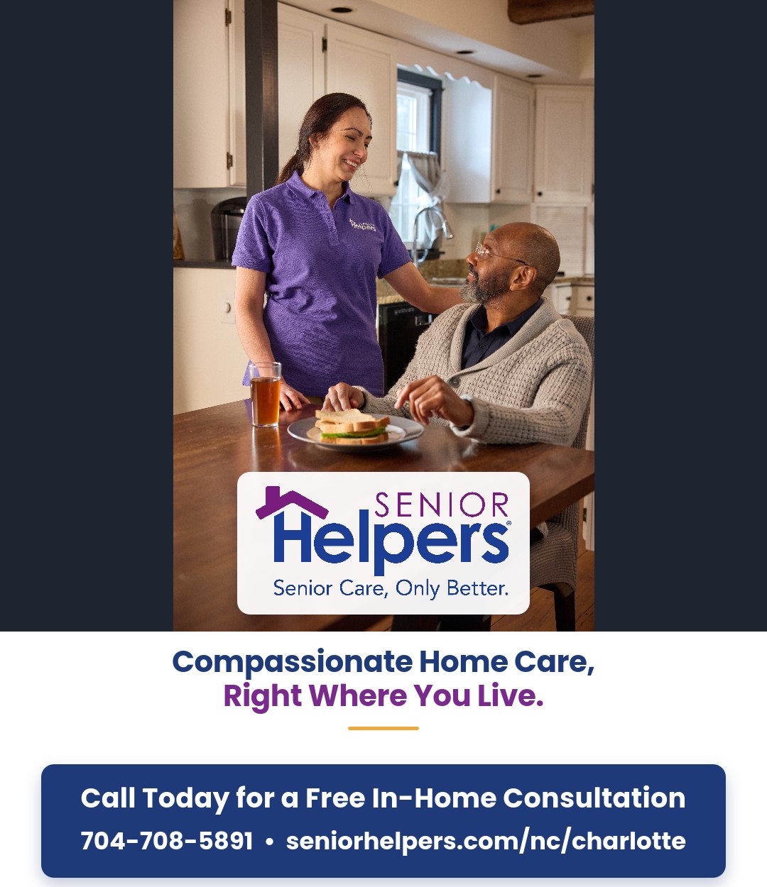 Senior Helpers of Charlotte, NC Facebook ad from Aug 4, 2026