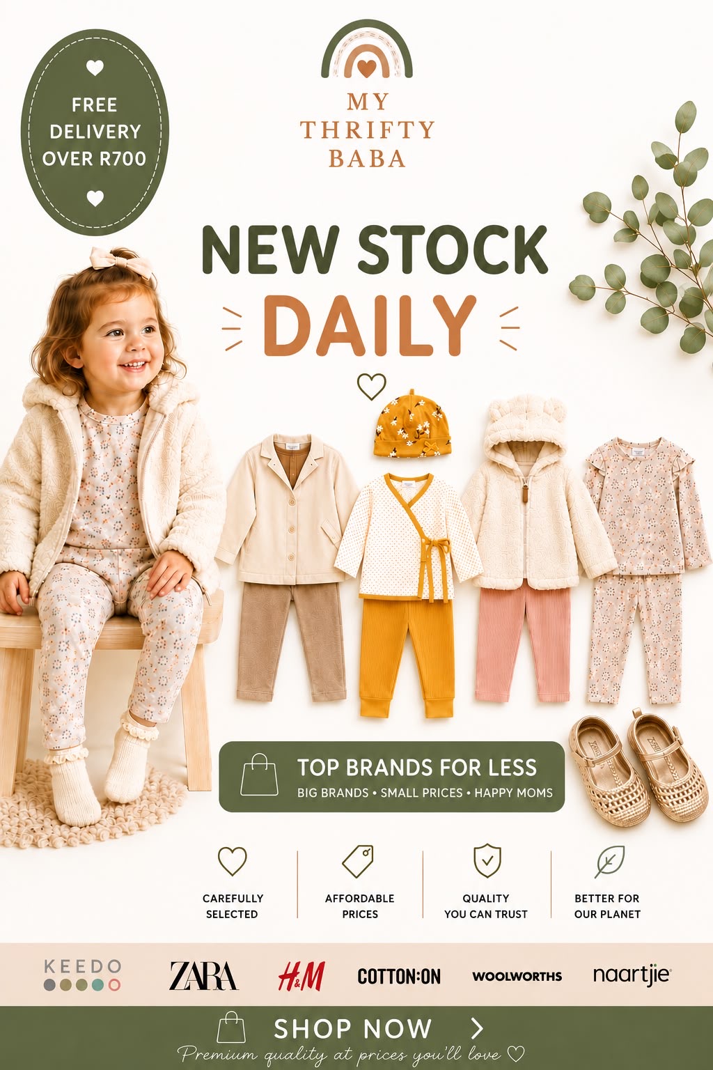 My Thrifty Baba Facebook ad: Shop Premium brand for less