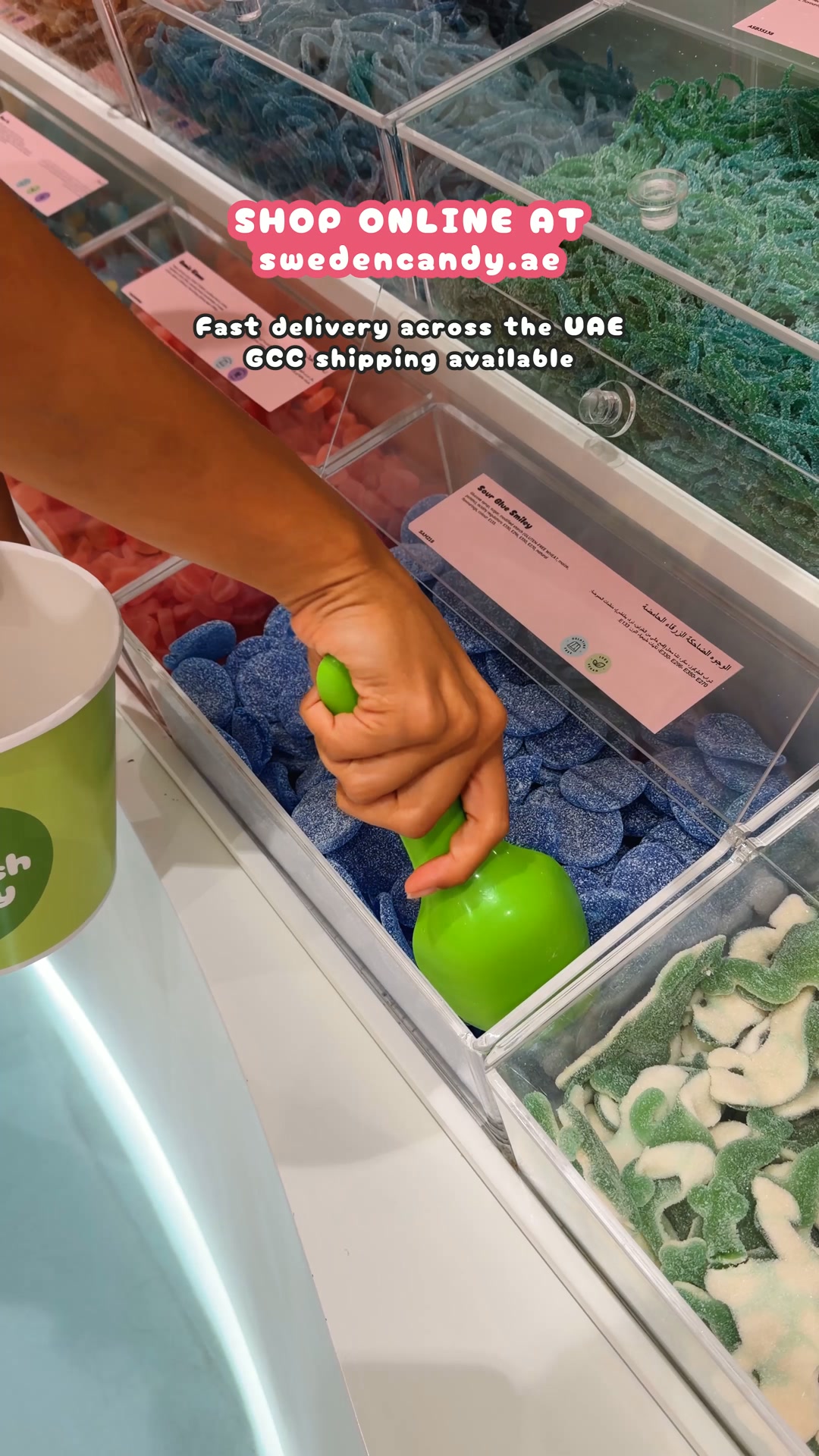 Swedish Candy UAE Facebook ad: Pick Your Colour, Fill Your Bucket