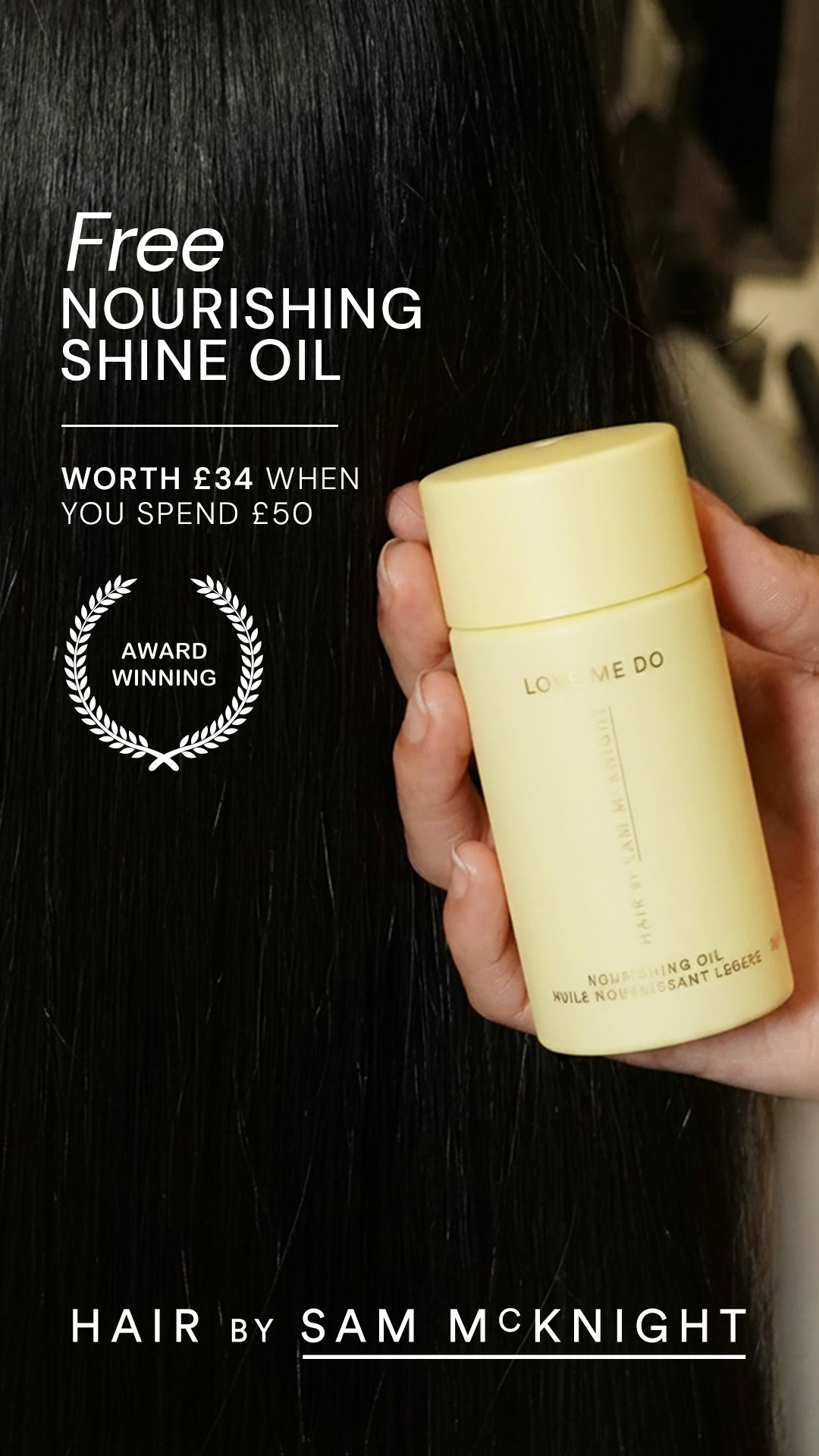 Hair by Sam McKnight Facebook ad