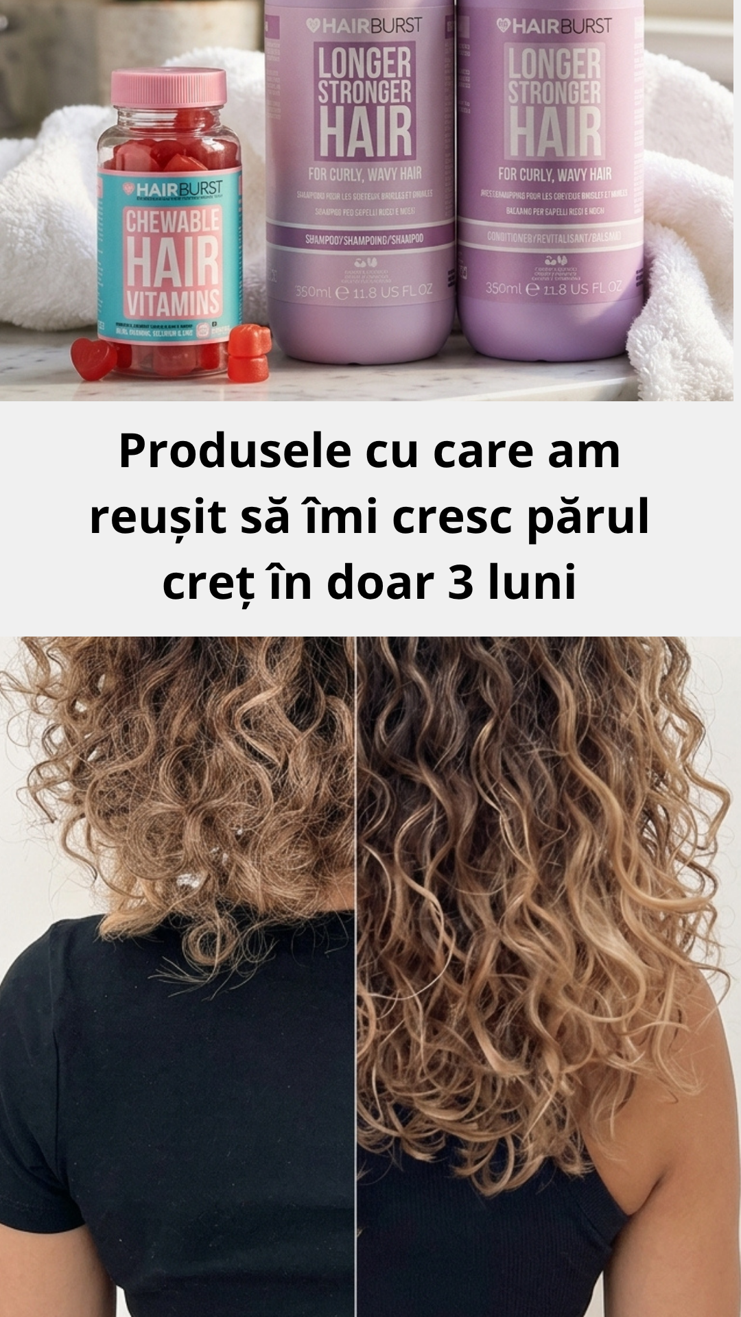 Myhair.journey Facebook ad: Păr mai lung și mai puternic în doar 90 de zile