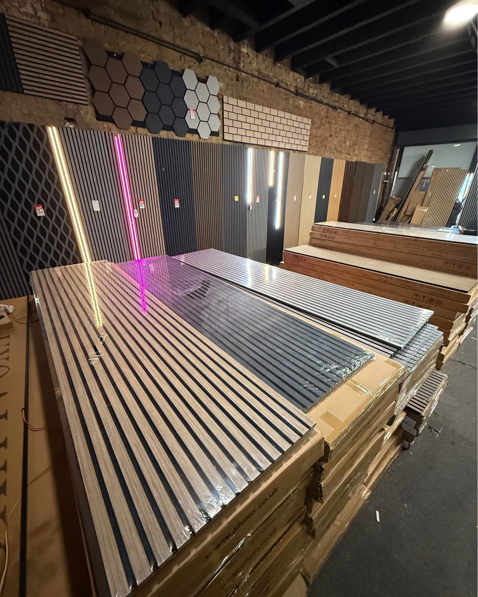 Stephen Pulo Facebook ad: Slat walls,acoustic felt back wooden wall panels £29 Each
