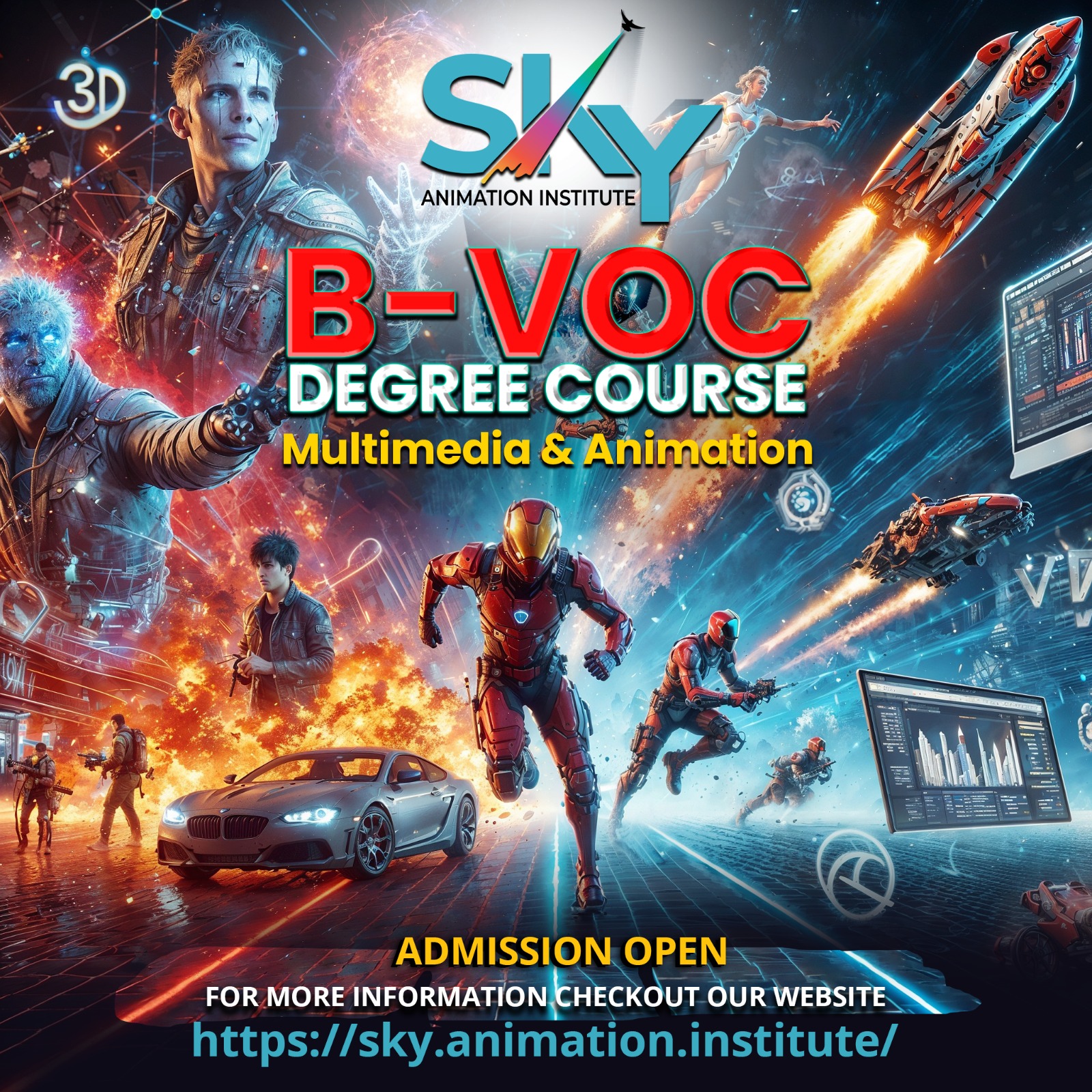 Sky Animation Institute Facebook ad