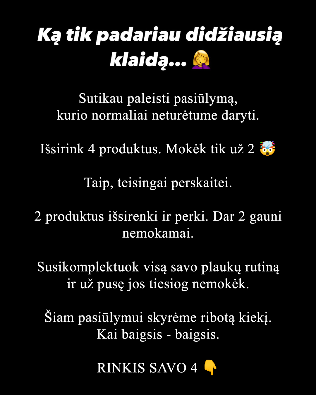 Tavo Šampūnas Facebook ad