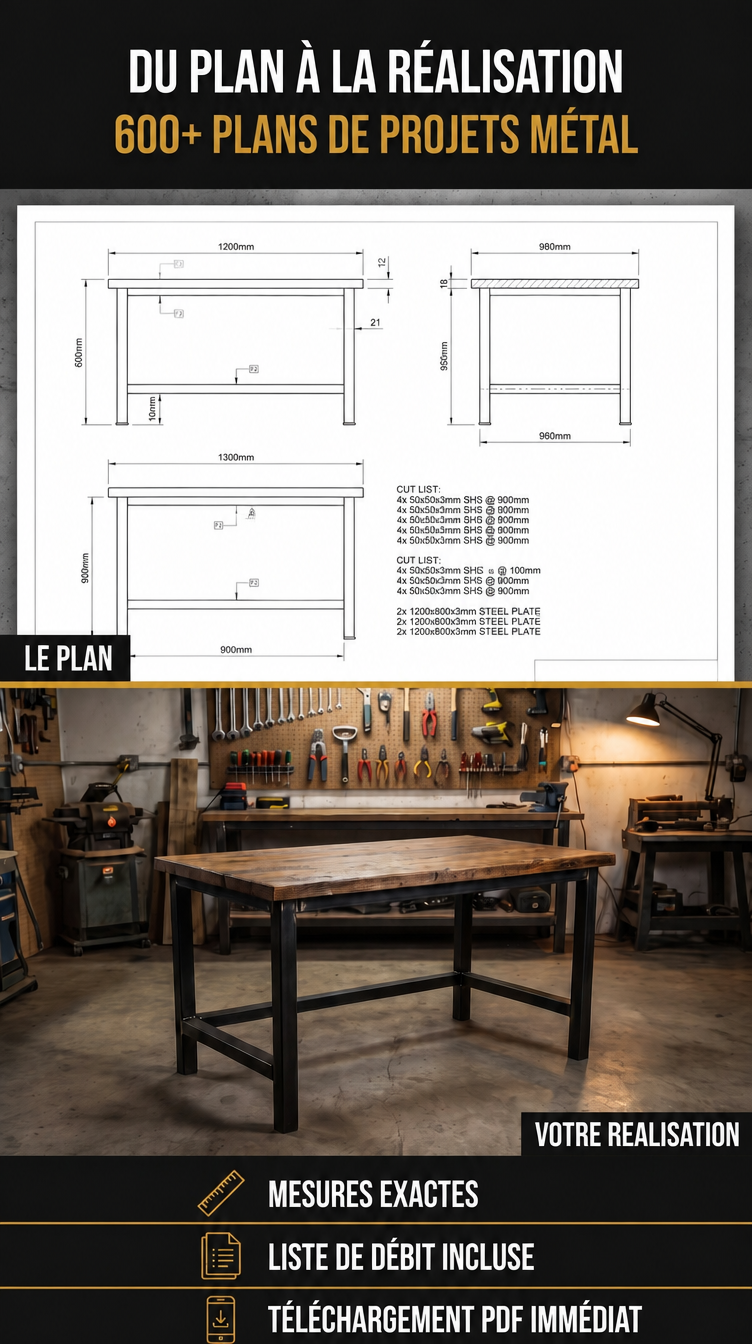 Master Crafts DIY Facebook ad: 600+ Plans Métallurgie