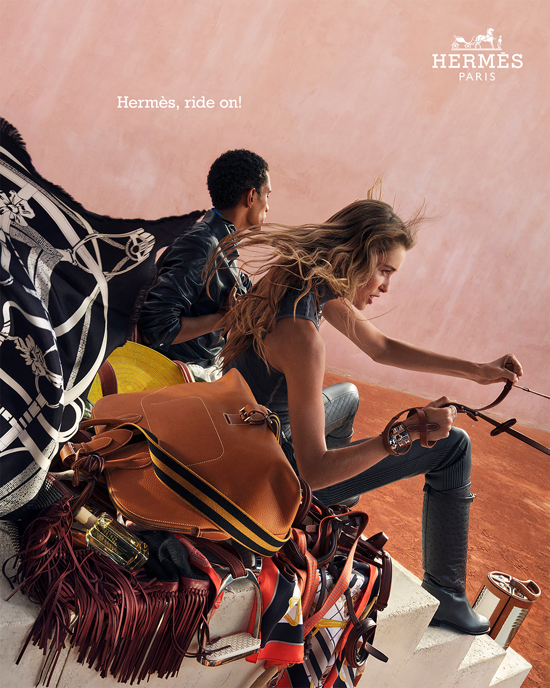 Hermès Facebook ad: Ride on! All set for a colourful escapade…