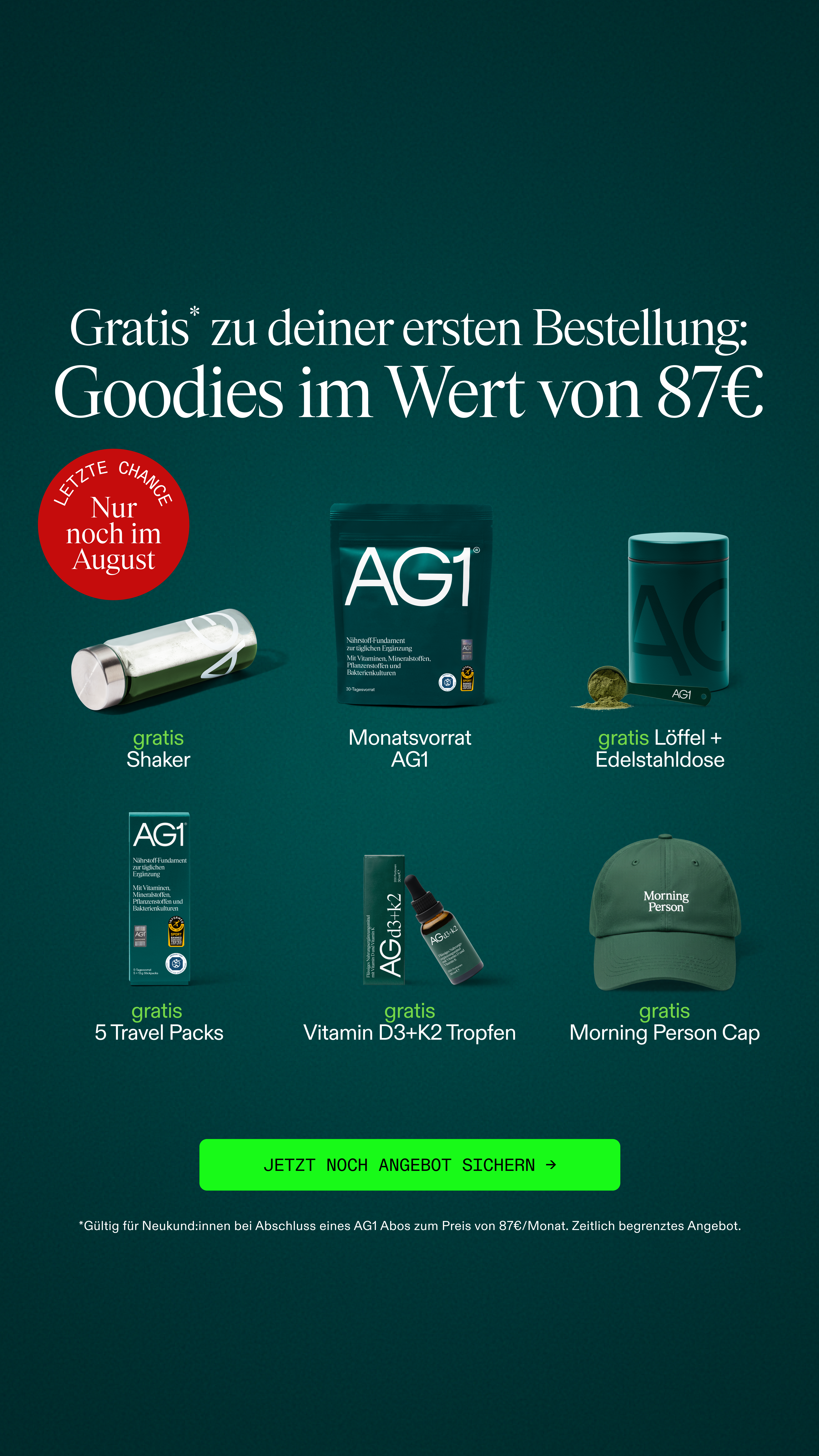 AG1 Deutschland Facebook ad
