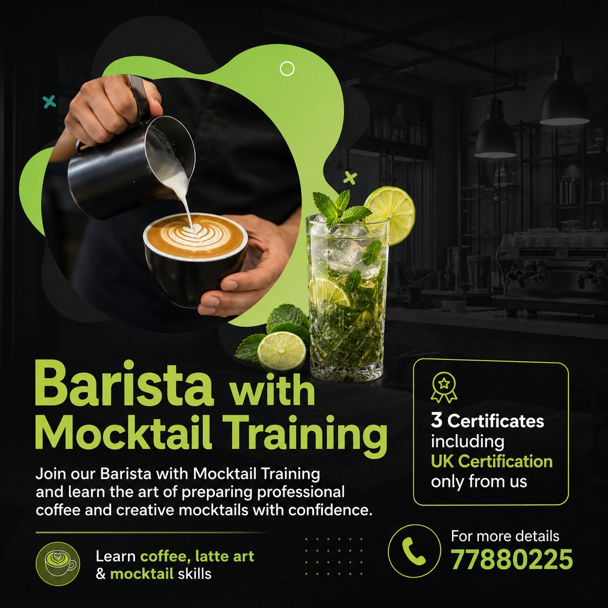 Barista Training in Qatar Facebook ad: This hands on course is ideal for beginners…