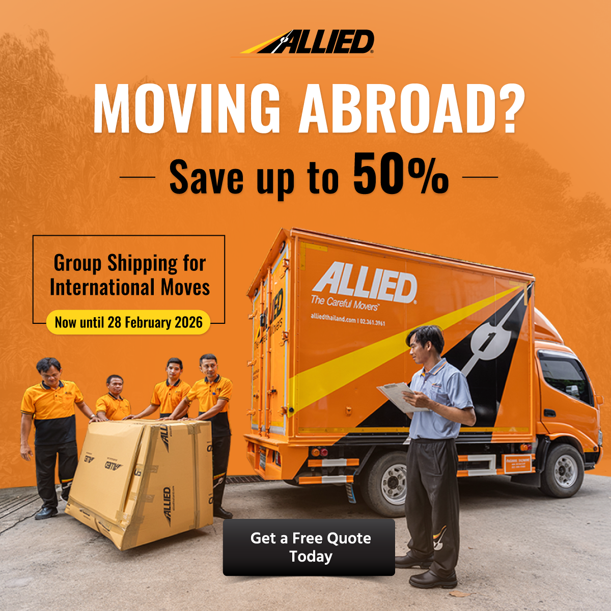 Allied Moving Services Thailand Facebook ad