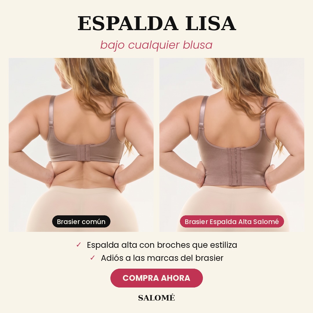 Fajas Salome La Original Facebook ad: Espalda lisa bajo cualquier blusa
