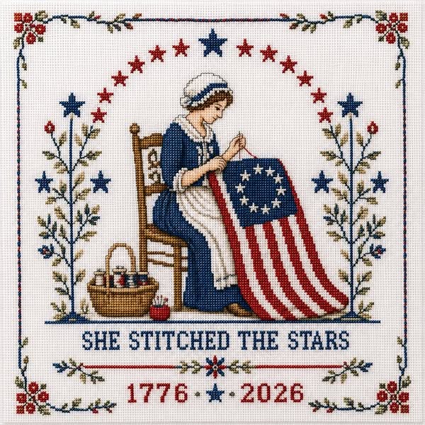 Speedvel Facebook ad: us 250th Anniversary 50% OFF - She Stitched The Stars…