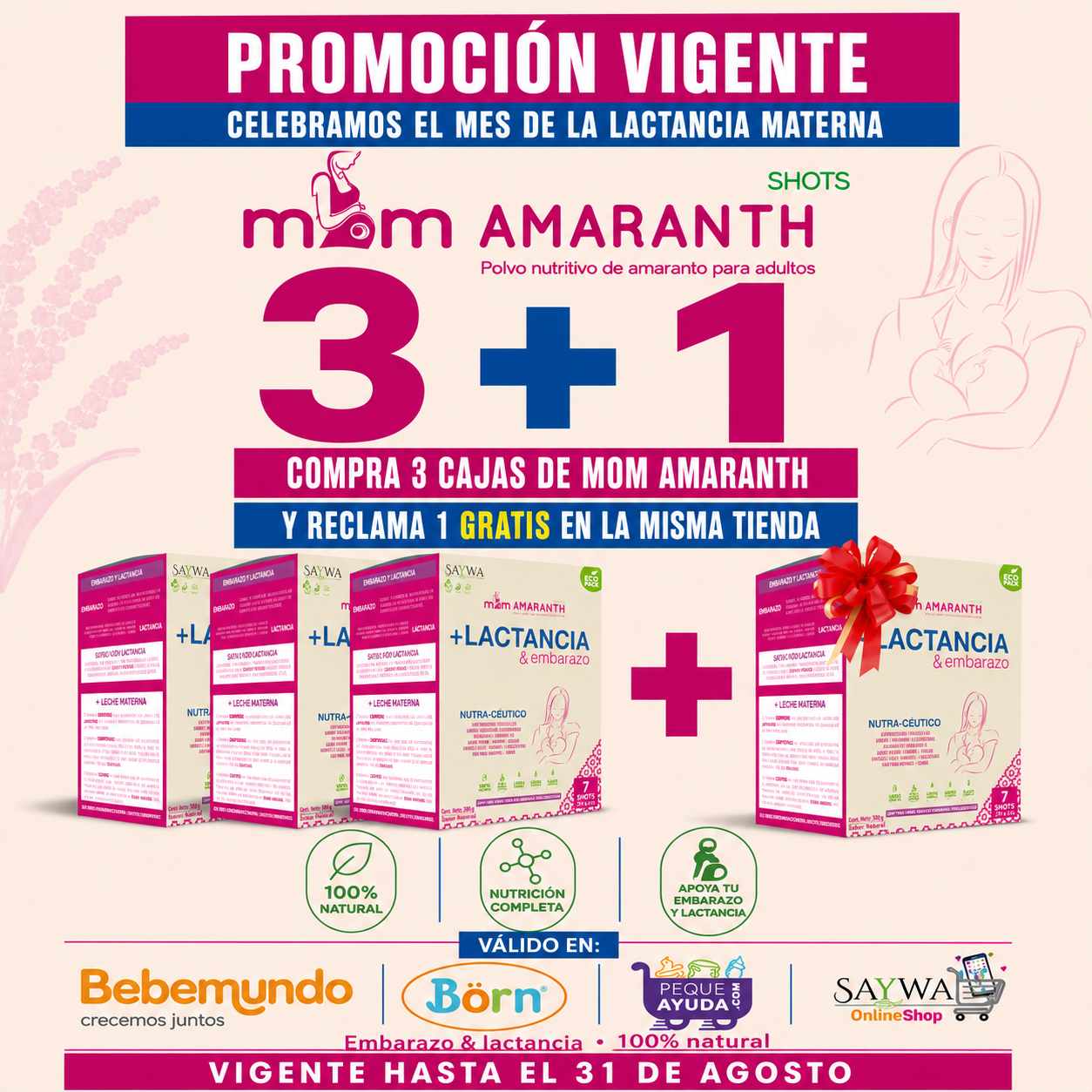 Saywa Facebook ad: 100% Natural, No tiene contra-indicaciones