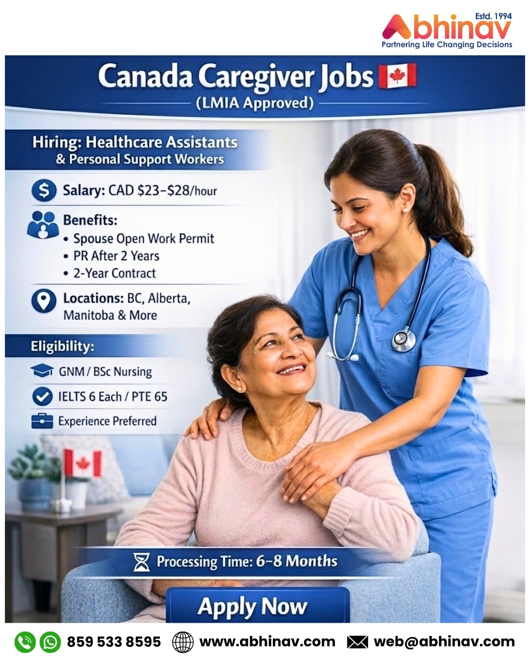 Abhinav Immigration Services Facebook ad