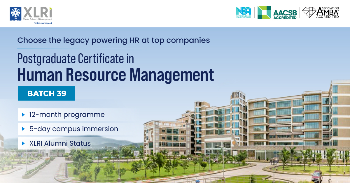 XLRI - Postgraduate Certificate in Human Resource Management Facebook ad from Mar 9, 2026