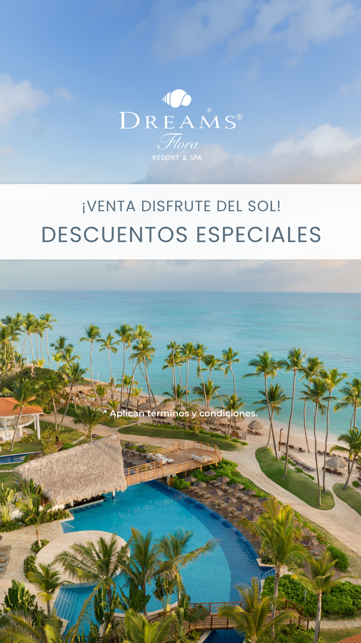 Dreams Flora Resort & Spa Facebook ad from Apr 2, 2026