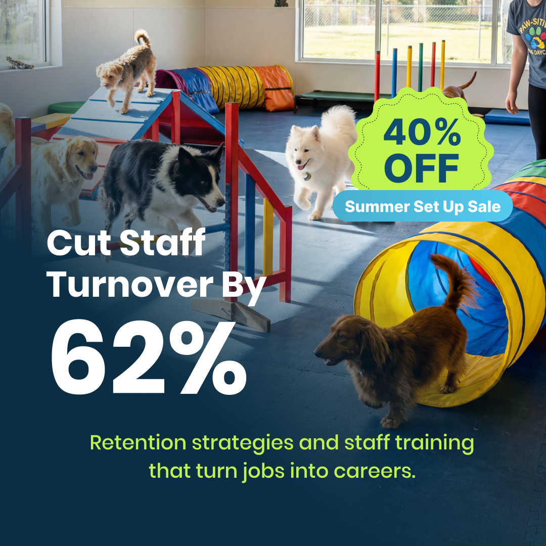 The Dog Gurus Facebook ad: Like Hiring 5 Employees. At 1/10th The Cost.