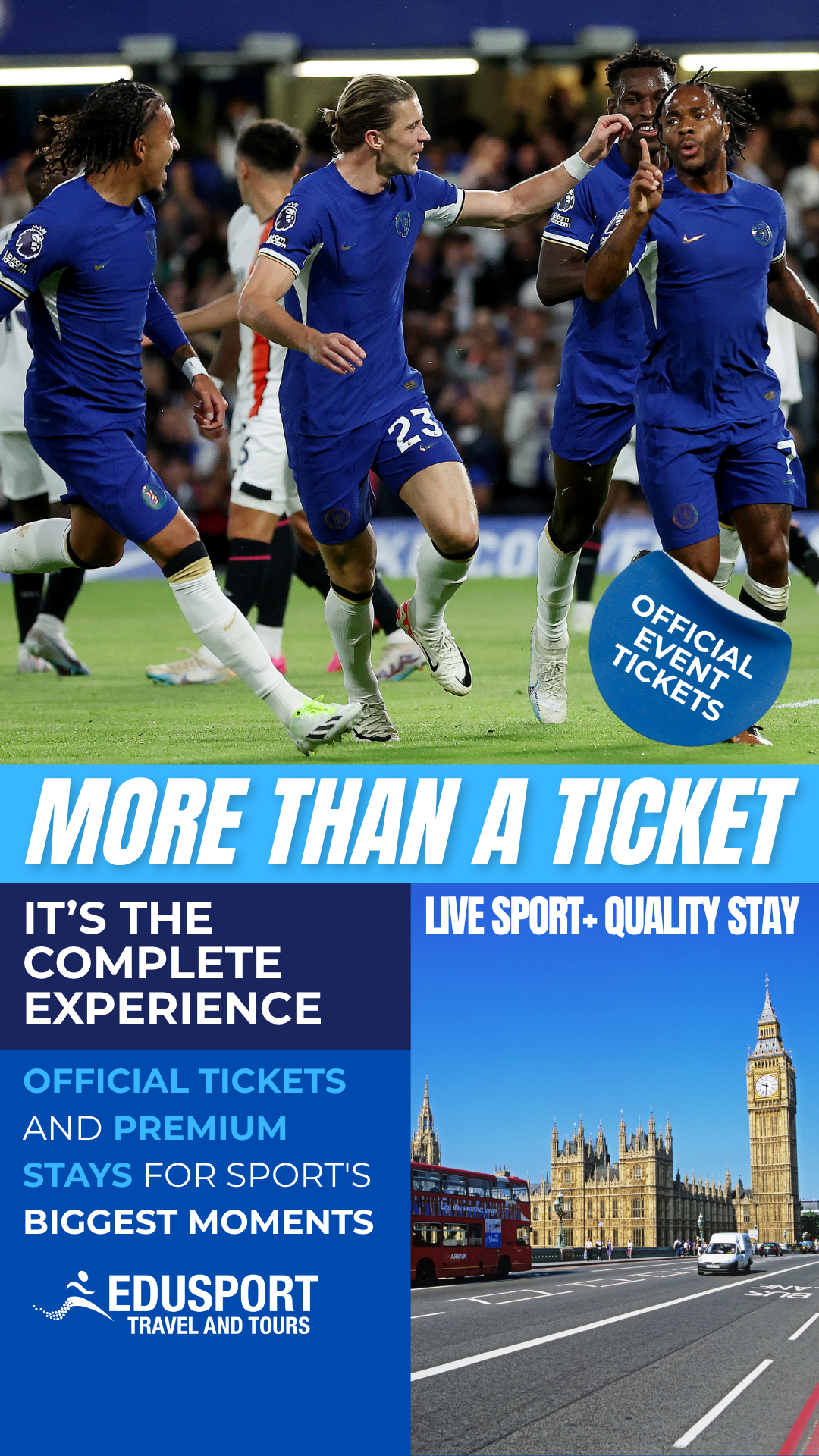 Edusport Travel Facebook ad: Visit Our Website To Learn More