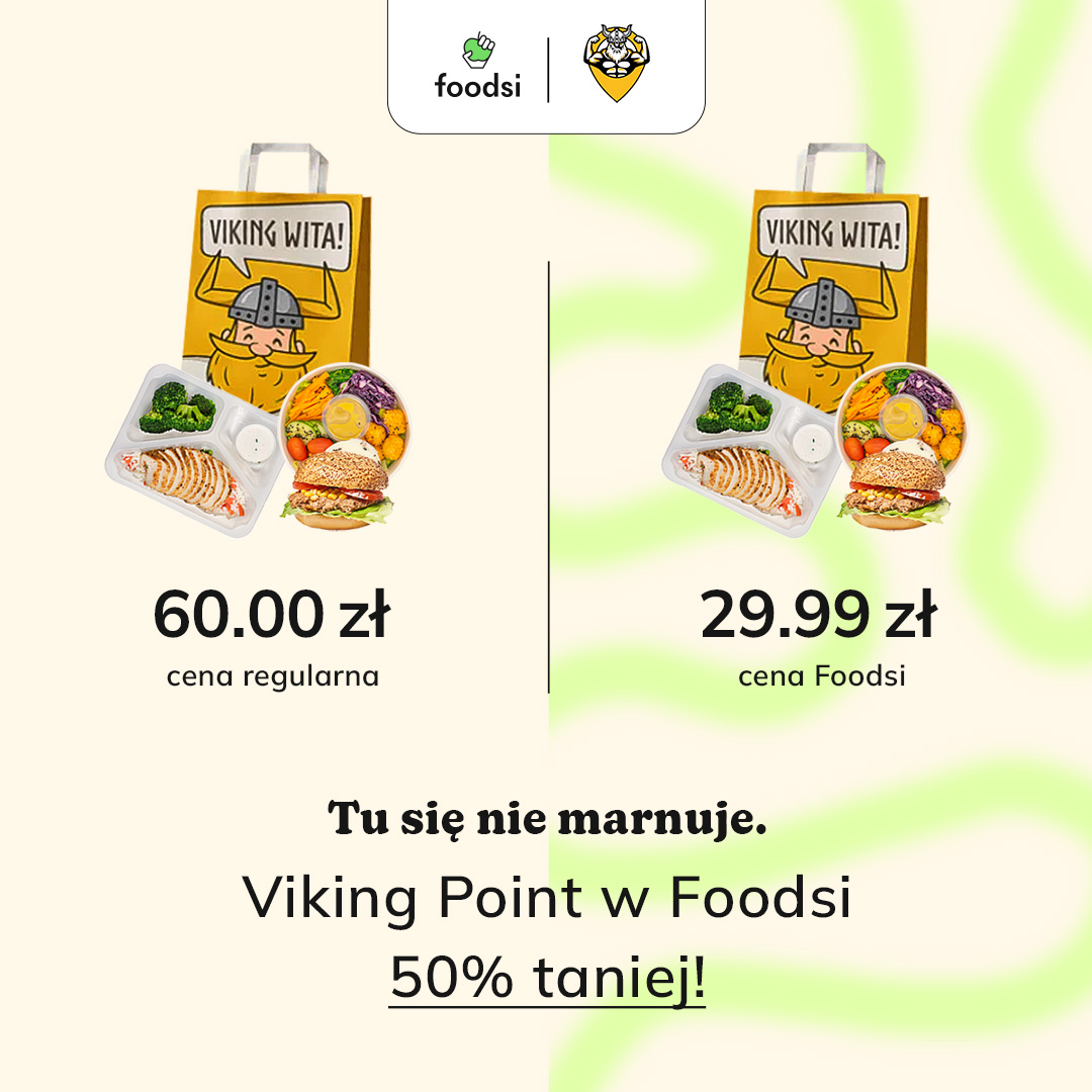 Foodsi Facebook ad: Pobierz i jedz do 70% taniej