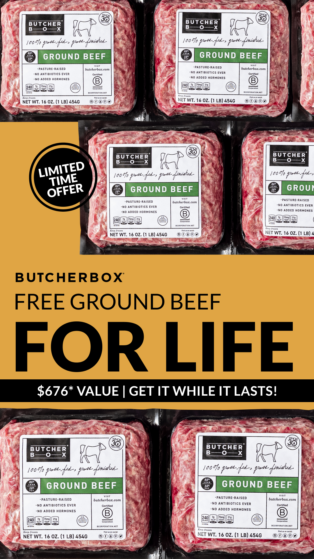 ButcherBox Facebook ad