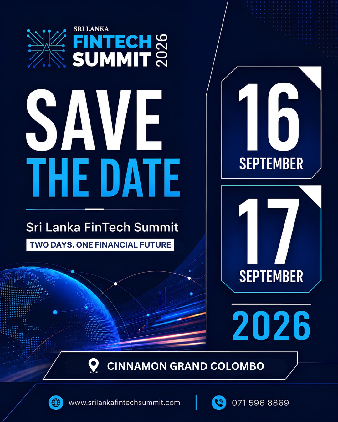 Sri Lanka FinTech Summit Facebook ad: Sri Lanka FinTech Summit 2026 | September 16-17, Colombo