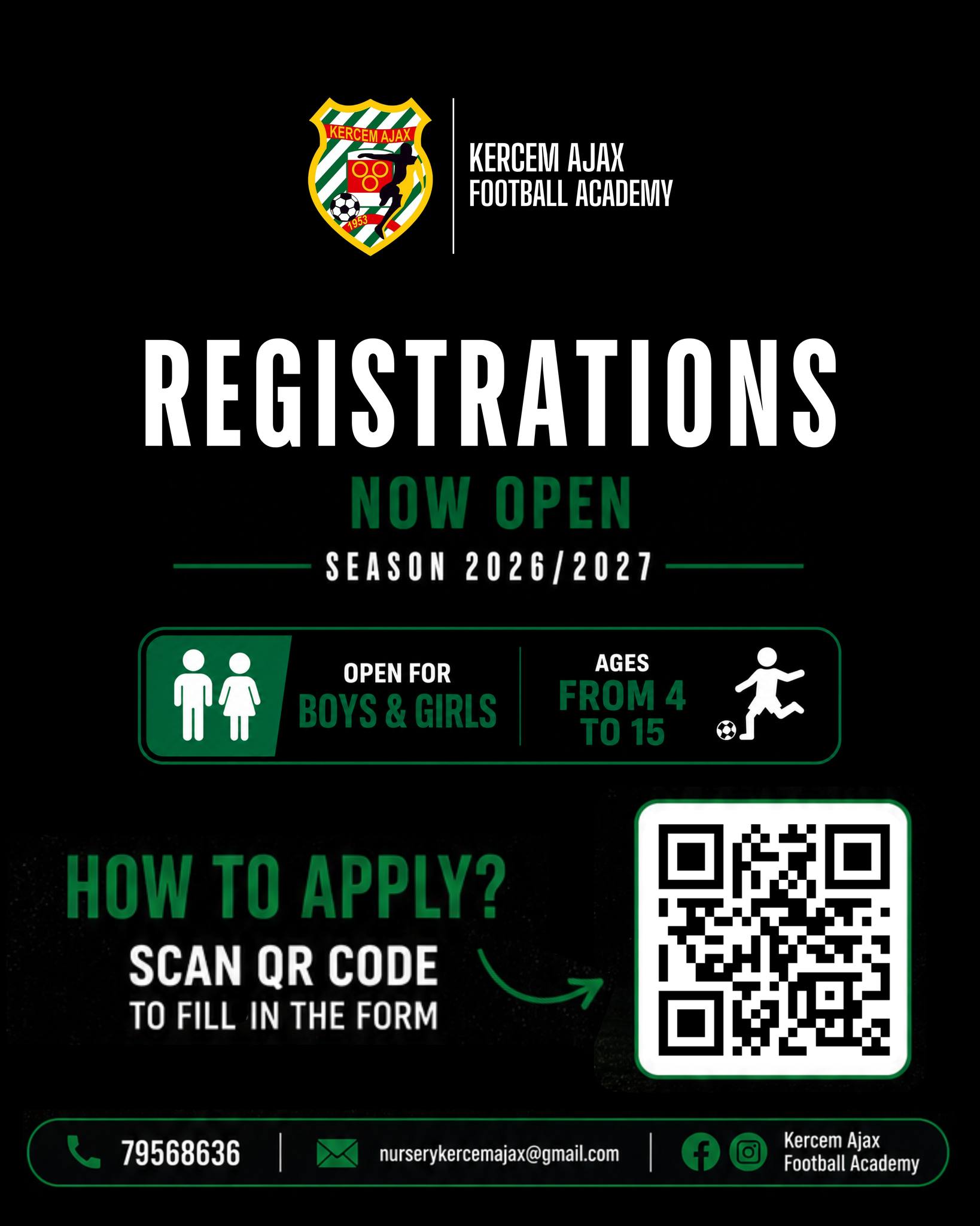 Kercem Ajax Academy Facebook ad
