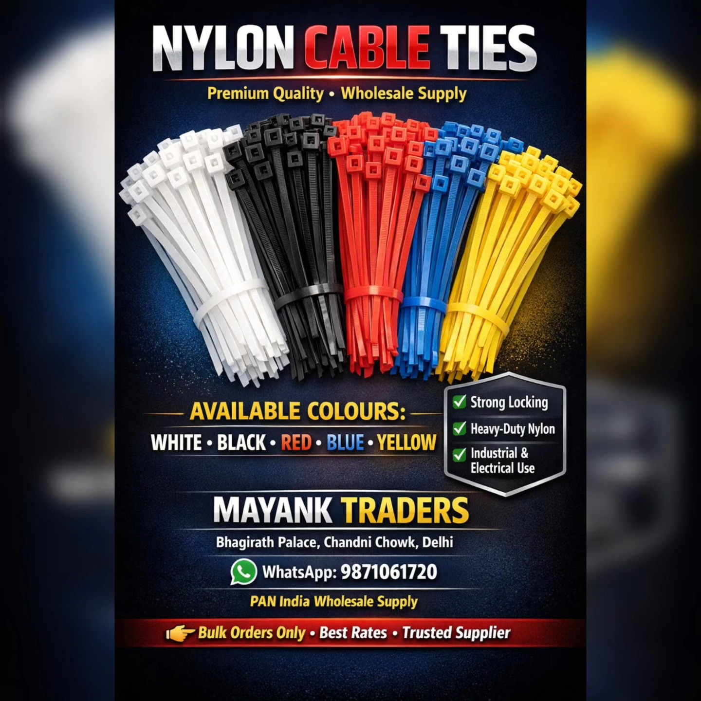 Mayank Traders Nylon Cable Ties Facebook ad: Premium Nylon Cable Ties for Electrical & Industrial…