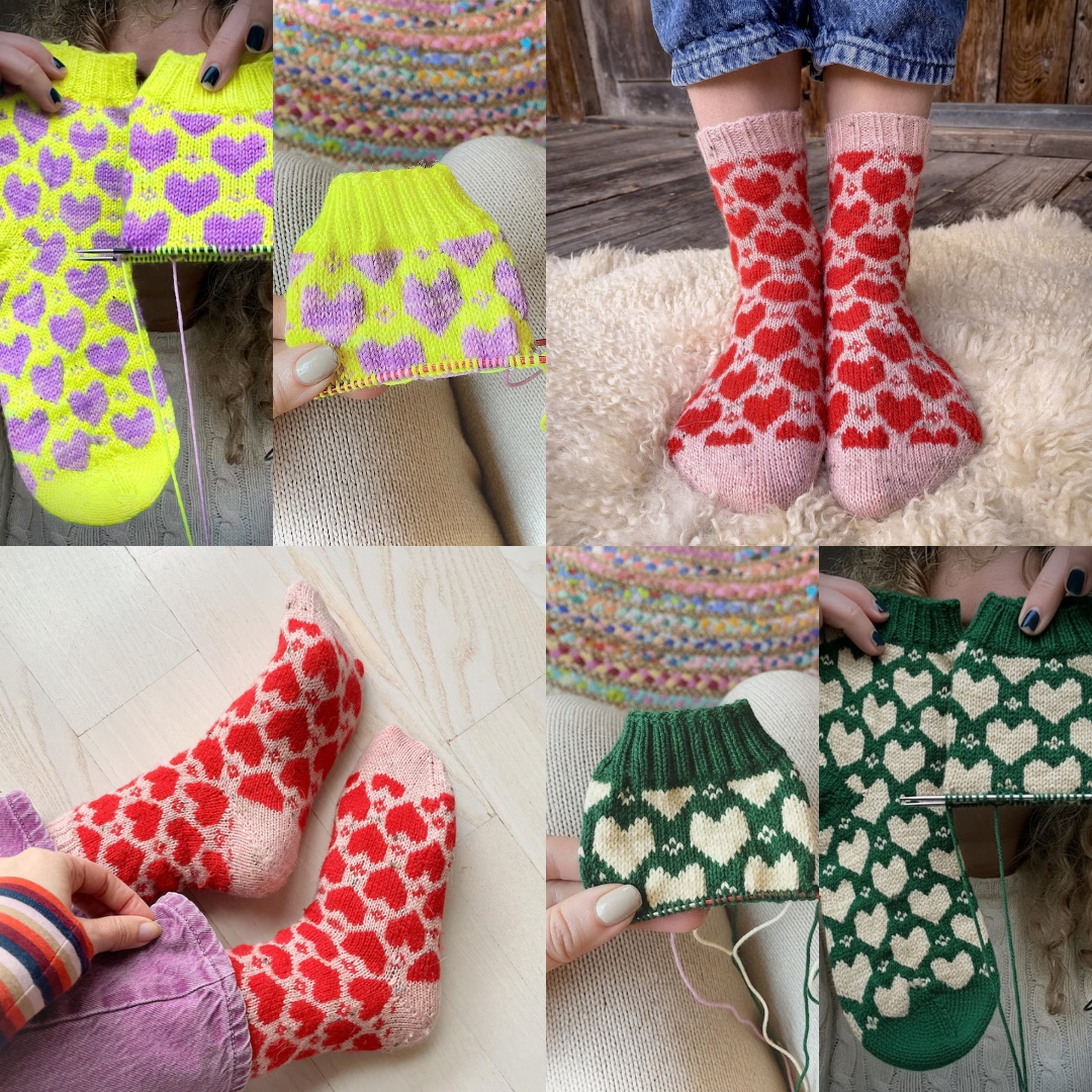 Let's Knit Facebook ad: Cozy Foot Hugger Beginner Knitting Pattern