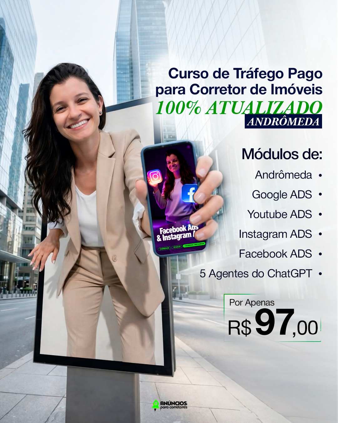 Anúncios para Corretores Facebook ad
