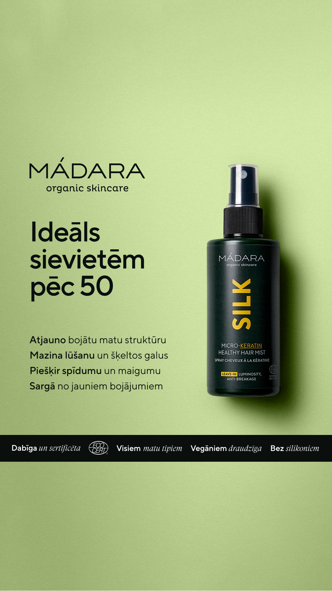 Mádara Organic Skincare Facebook ad