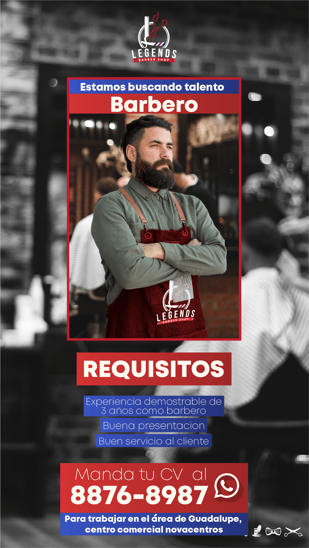Legends Barbershop Costa Rica Facebook ad from Jan 26, 2026