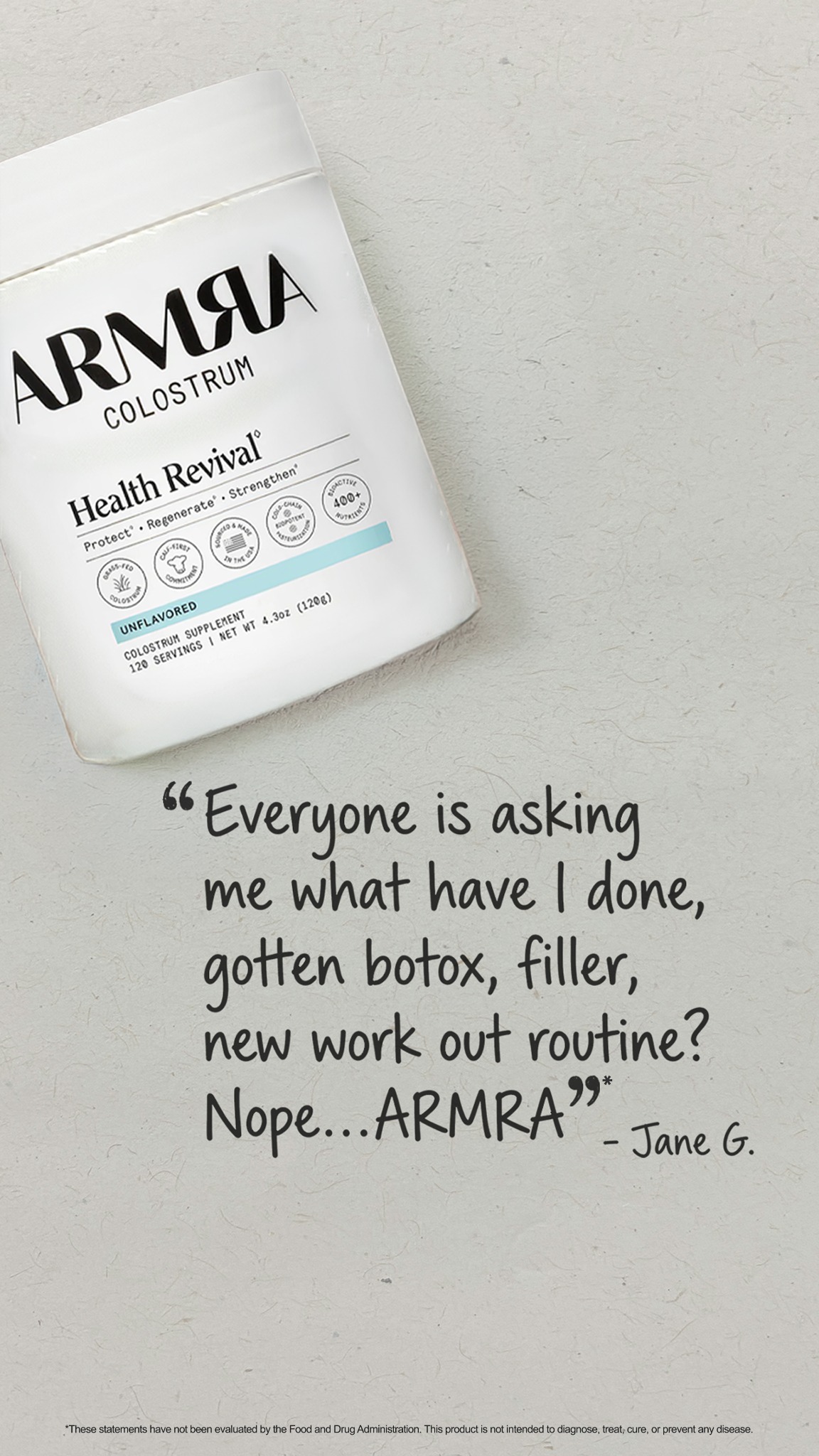 ARMRA Facebook ad