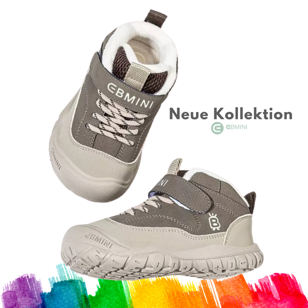 Ebmini - Kids Facebook ad: EBMINI Barfußchuhe, die Kindern Freiheit schenken.