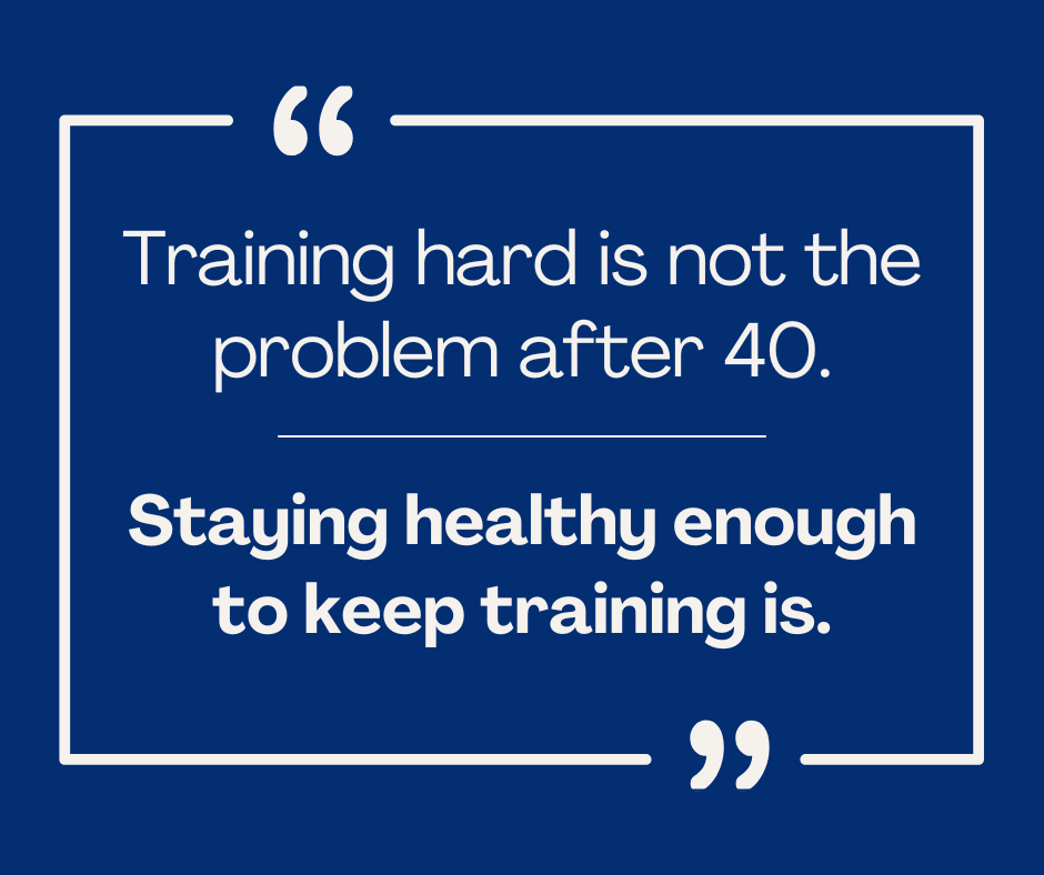 40+ Training & Recovery Facebook ad: Still training after 40?
