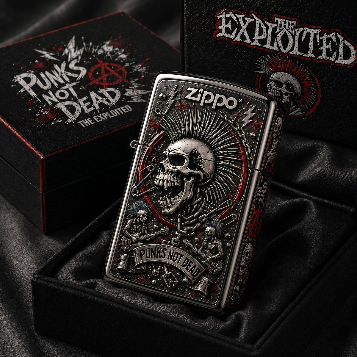 Music Fans Love Facebook ad: Premium The Exploited 2026 Zippo Lighter V2 TEZL281