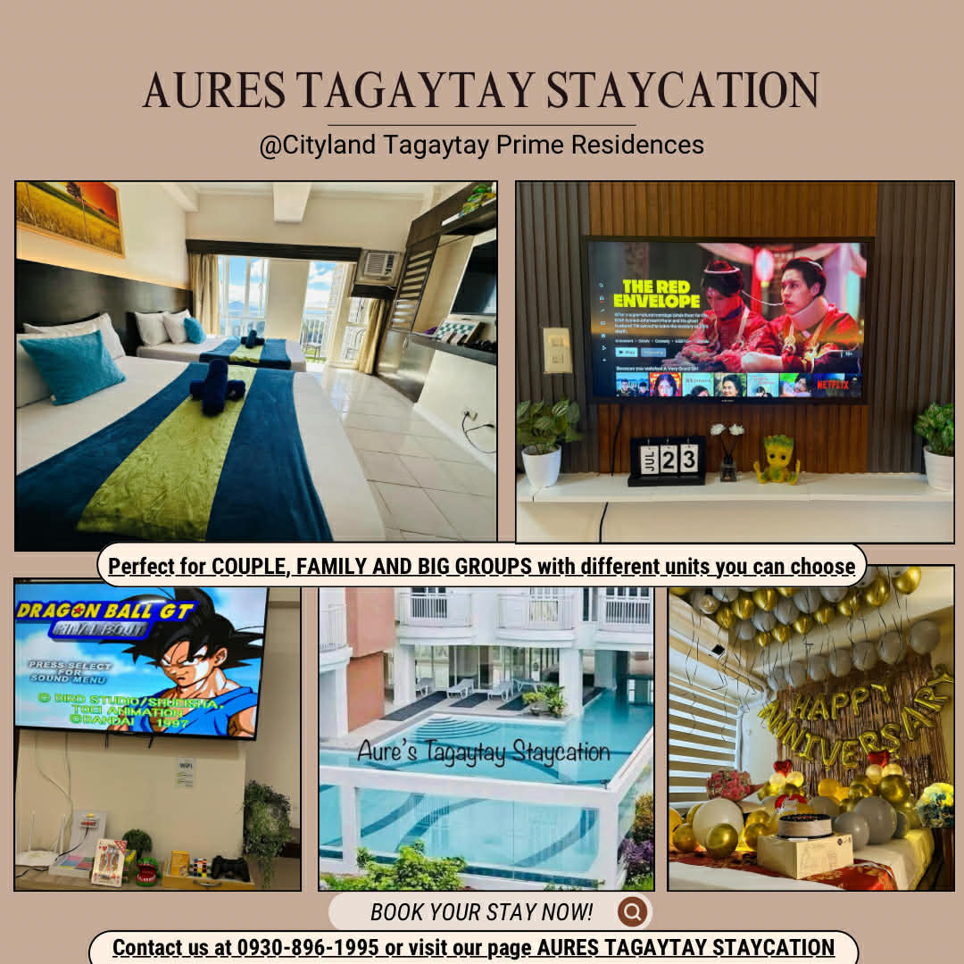 Aure's Tagaytay Staycation Facebook ad: RATES STARTS AT 1500