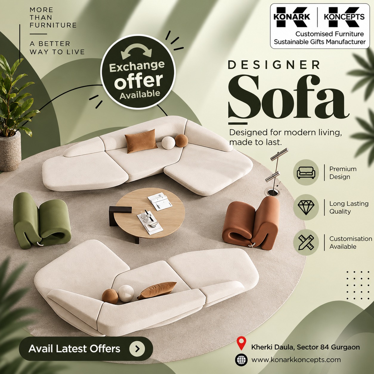 Konark Koncepts Facebook ad: Give Your Home a Premium Look with Konark…
